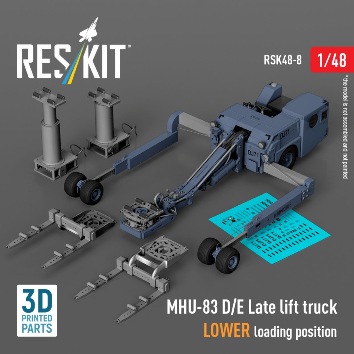 RESKIT RSK48-0008 MHU-83 D/E Late lift truck LOWER loading position (3D Printed model kit) 1/48 – Bild 4