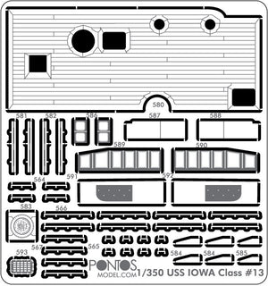 Pontos 31009F1 USS Missouri 1991 Add-on Set 1/350 – immagine 3