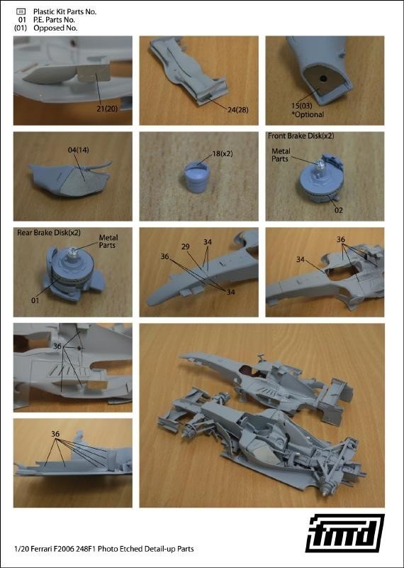KA Models FE-20008 FERRARI 248F1 DETAIL-UP SET Fujimi 1/20 – zdjęcie 3