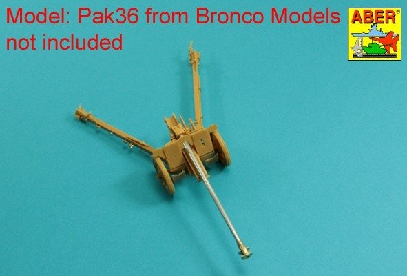 Canon Aber 35L-166 pour canon antichar allemand Pak 36(r) de 76,2 mm, compatible avec la maquette BRONCO 35056 au 1/35 – image 3