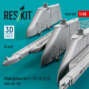 RESKIT RS48-0500 Pivot pylons for F-111 (A, D, E) with LAU-105 (4 pcs) (3D Printed) 1/48 – Bild 2