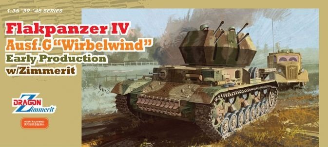 Dragon 6565 Flakpanzer IV Ausf.G Wirbelwind Early Production w/Zimm 1/35