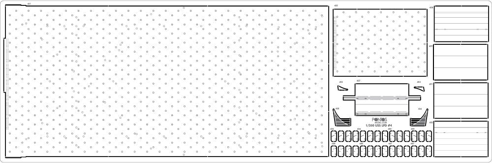 Pontos 35016F1 Ensemble de détails pour LPD de classe USS San Antonio (1/350) – image 9