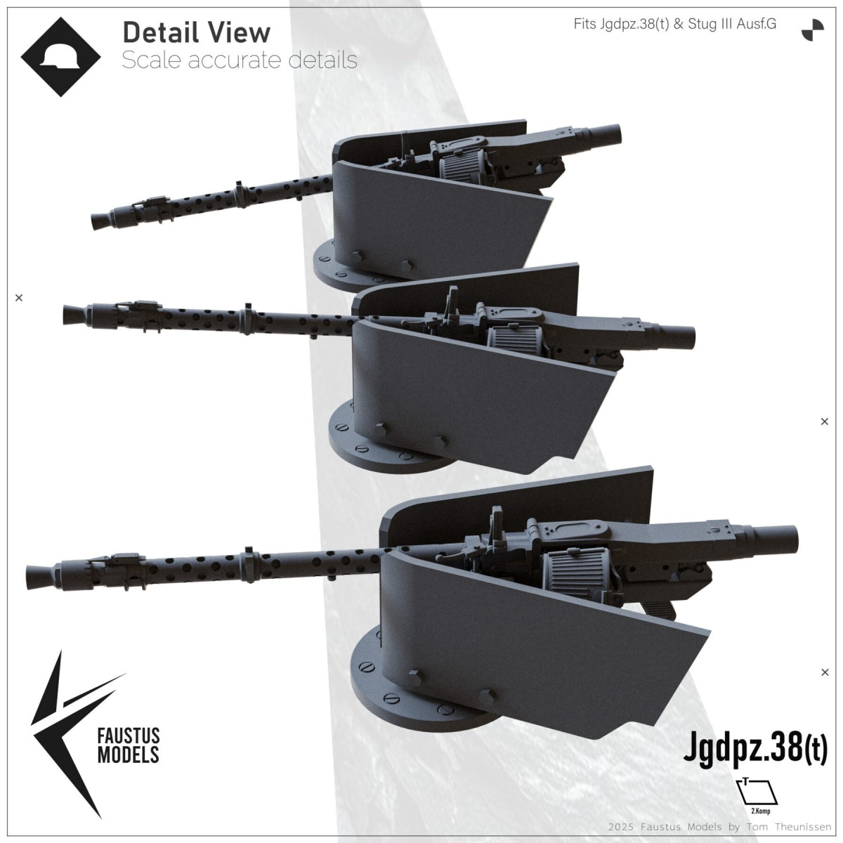 Faustus Models FM35048 Remote Controlled MG-34 f. Jgdpz.38(t) Hetzer 1/35