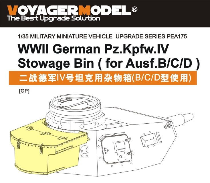 Voyager Model PEA175 WWII German Pz.Kpfw.IV Stowage Bin (for Ausf.B/C/D) 1/35 – immagine 2