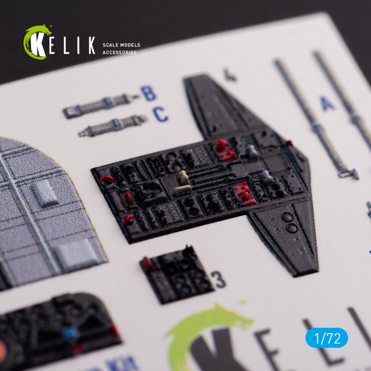 KELIK K72082 S-2A Tracker interior 3D decals for Hasegawa kit 1/72 – zdjęcie 5