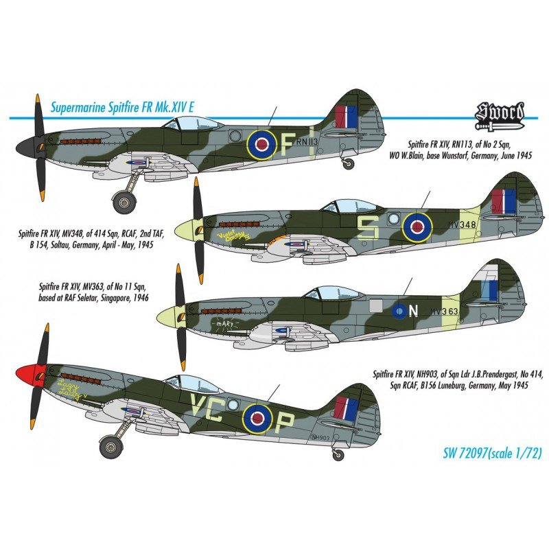 Sword 72097 Supermarine Spitfire FR Mk.XIV E 1/72 – imagen 2