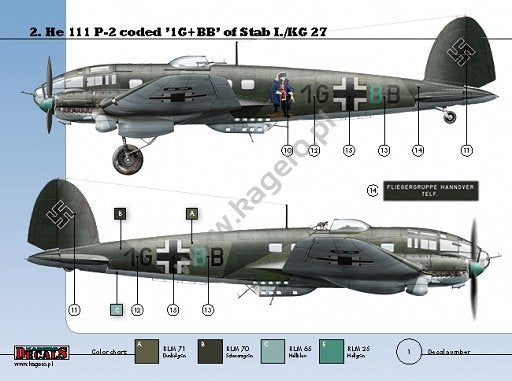Kagero KD72002 Heinkel He 111 Ps of KG 27 1/72 – immagine 4