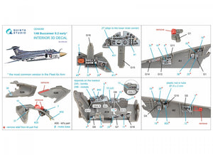 Quinta Studio QD48368 Buccaneer S.2 (première génération) - Intérieur imprimé en 3D et coloré sur papier décalcomanie (Airfix) 1/48 – image 2