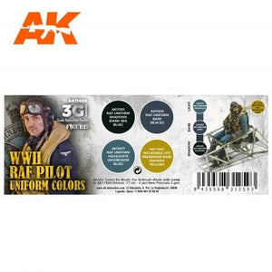 AK Interactive AK11689 WWII RAF PILOT UNIFORM COLORS 4x17 ml – immagine 2