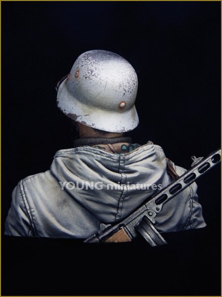 Young Miniatures YM1849 Motocycliste allemand Front de l&amp;#39;Est Seconde Guerre mondiale 1/10 – image 3