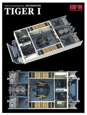 Rye Field Model 5080 Tiger I Late Production Zimmerit &amp;amp; Full Interior 1/35 – imagen 3