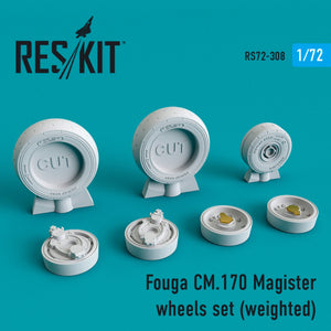 RESKIT RS72-0308 FOUGA CM.170 MAGISTER WHEELS SET (WEIGHTED) 1/72 – Bild 2