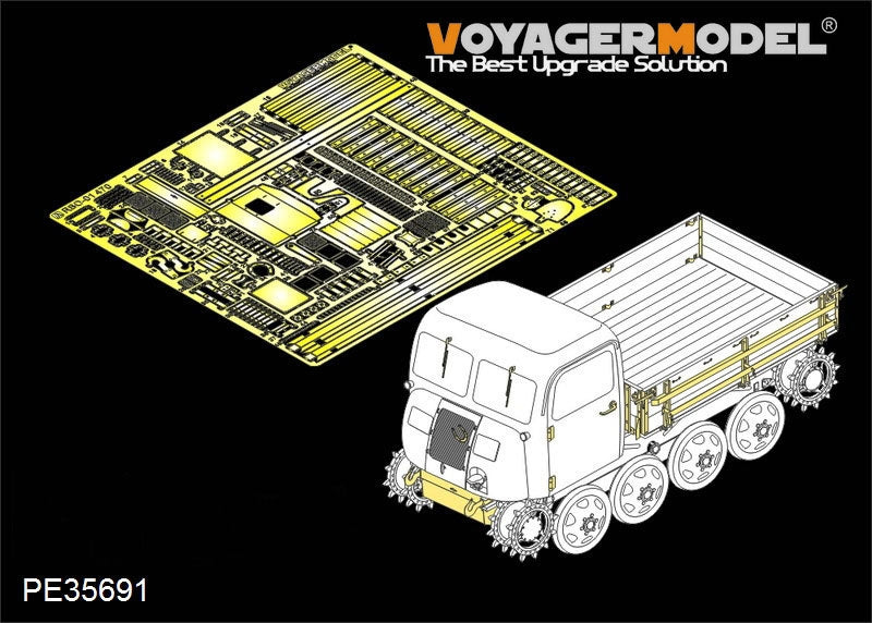 Maquette Voyager PE35691, char allemand RSO/01 type 470 de la Seconde Guerre mondiale, pour DRAGON 6691, échelle 1/35
