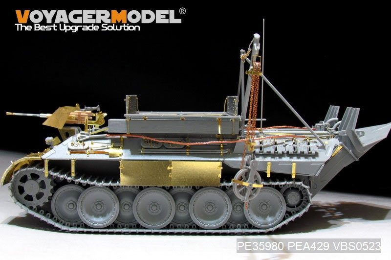 Maquette Voyager PE35980 Bergepanther Ausf.A allemand de la Seconde Guerre mondiale (type tardif, porte-outils Panther G) - Base pour TAKOM 2101 au 1/35 – image 6