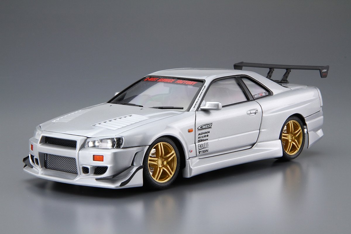 Aoshima 05542 C-WEST BNR34 SKYLINE GT-R 02 (NISSAN) 1/24 – immagine 3
