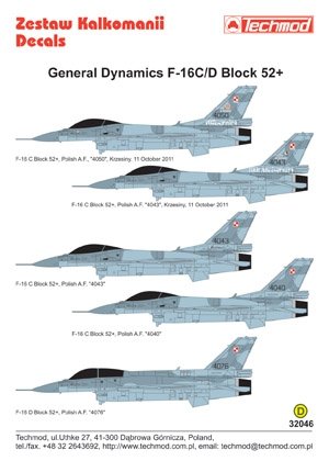 Techmod 32046 - General Dynamics F-16C/D Block 52+ 1/32 – image 2