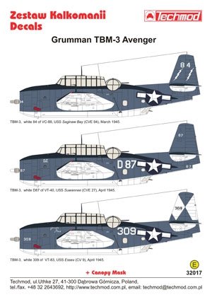 Techmod 32017 - Grumman TBM-3 Avenger 1/32 – immagine 2