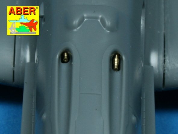 Aber A48 003 Set of 4 barrels tips for German 7,92 mm MG 17 aircraft machine guns 1/48 – immagine 3