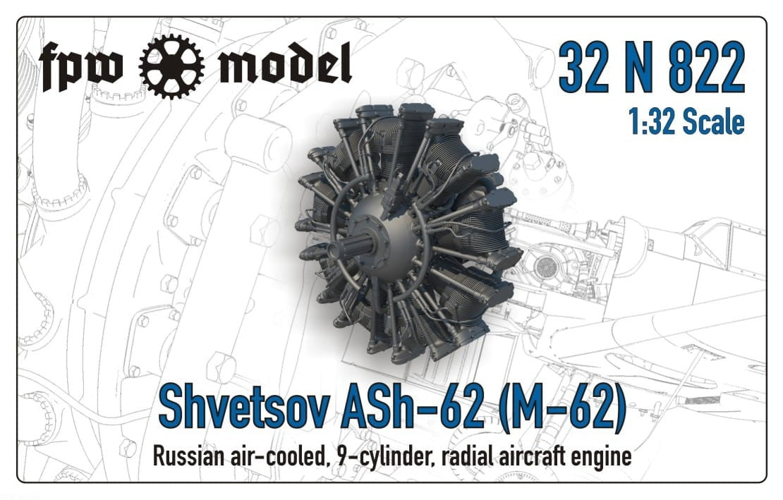 FPW Model 32N822 Shvetsov ASh-62 (M-62) 1/32