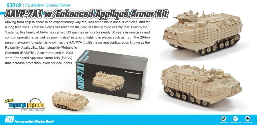 Dragon Armor 63019 AAVP-7A1 w/Enhanced Applique Armor Kit 1/72 – Bild 5