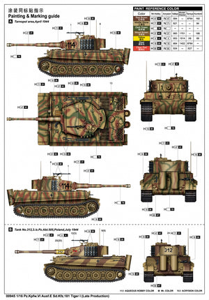 Trumpeter 00945 Pz.Kpfw.VI Ausf.E Sd.Kfz. 181 Tiger I Late Production 1/16 – immagine 17