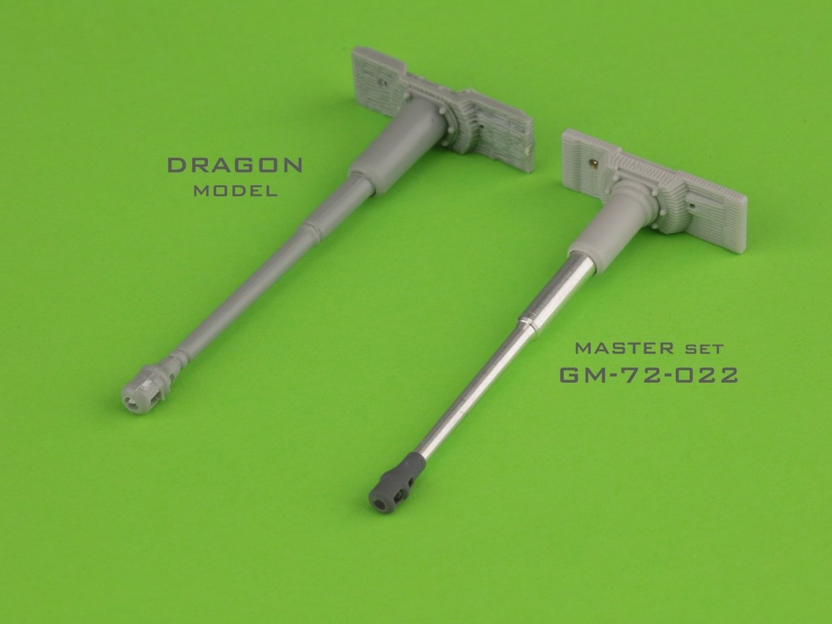 Master GM-72-022 PzKpfw VI Tiger I - MG-34 gun barrels &amp;amp; 88mm KwK36 L/56 with late muzzle break and final version gun mantlet 1/72 – immagine 2