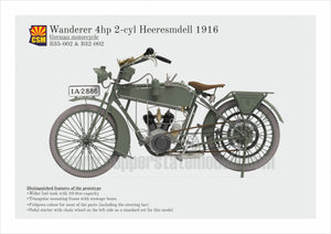 Copper State Models B35-002 Wanderer 4PS 1916 Motorcycle 1/35 – zdjęcie 4