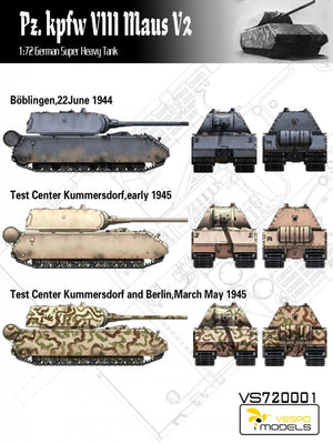 Vespid Models VS720001 Pz.Kpfw. VIII Maus V2 German Super Heavy Tank 1/72 – imagen 5