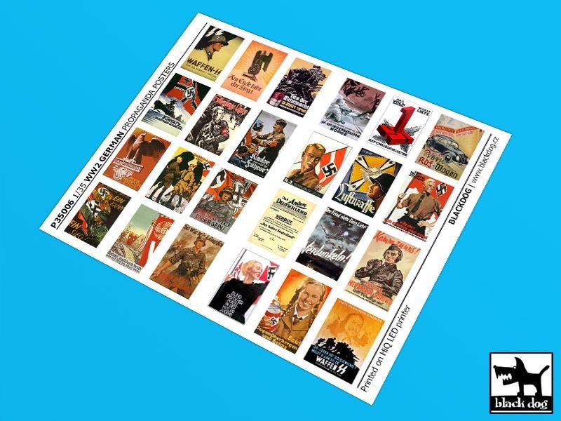 Black Dog P35006 Affiches de propagande allemande de la Seconde Guerre mondiale (24 affiches) 1/35 