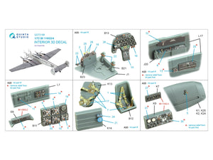 Quinta Studio QD72188 Bf 110G2/4 3D-Printed &amp;amp; coloured Interior on decal paper (Eduard) 1/72 – immagine 2