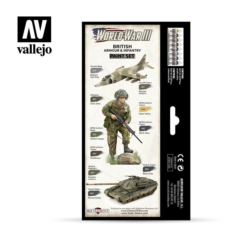 Vallejo 70222 WWIII British Armour &amp;amp; Infantry 8x17ml – immagine 2