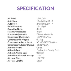 Gaahleri 42939 Ambition Series GTS-06 Serenair Mini Air Compressor – Bild 6