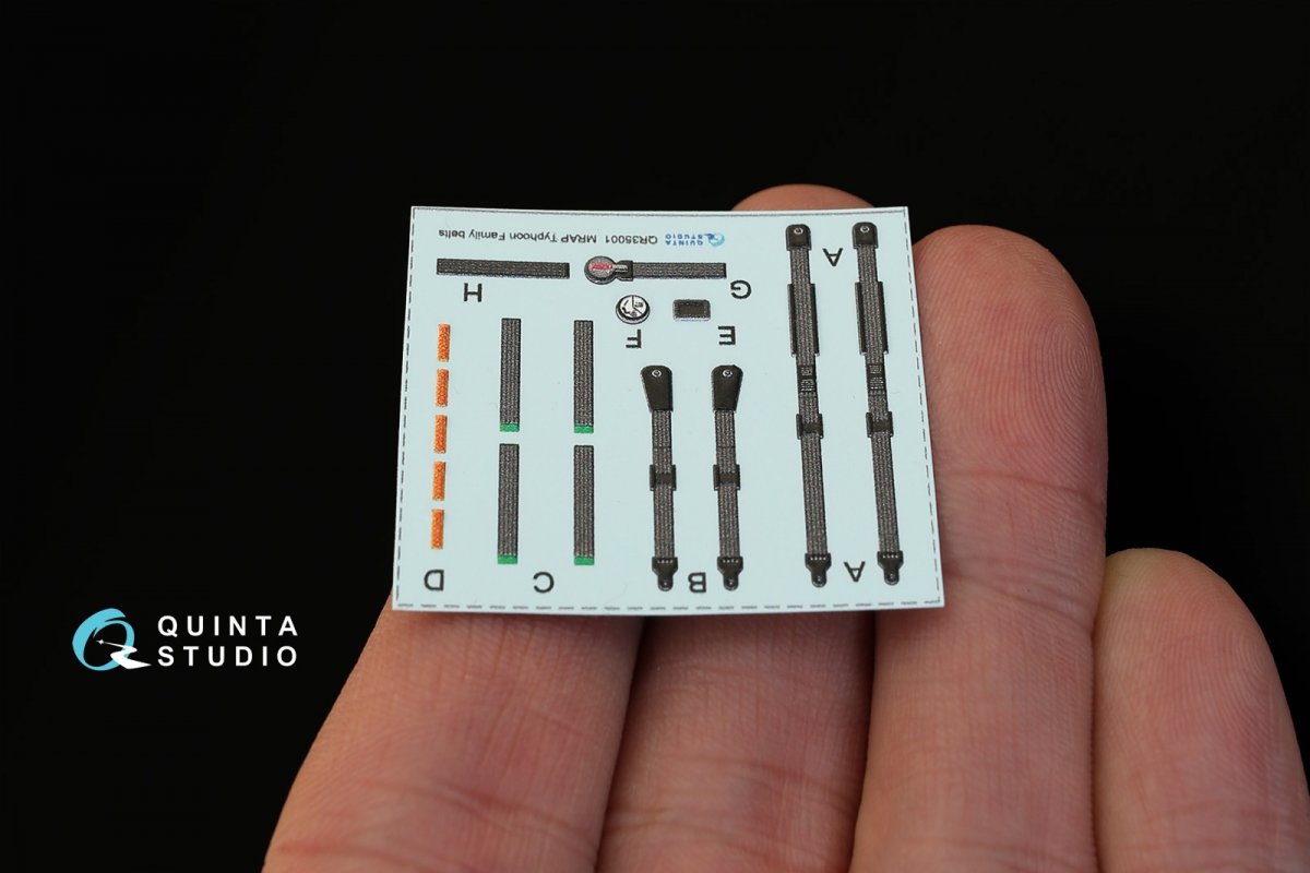 Quinta Studio QR35001 MRAP Typhoon Family belts for 1 seat, 3D-Printed &amp;amp; colored on decal paper (for all kits) 1/35 – image 2