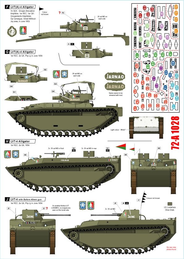 Star Decals 72-A1028 Indochine # 1. The Foreign Legion - 1er REC - Regiment Etranger Cavalerie 1/72 – immagine 2