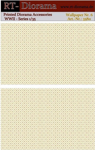 Accessoires imprimés RT-Diorama 35811 : Papier peint n° 6 1/35