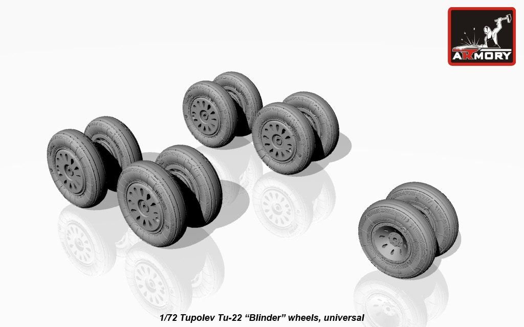 Roues Blinder pour Tupolev Tu-22 (Armory Models AW72043) au 1/72