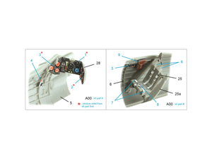 Intérieur coloré imprimé en 3D sur papier décalcomanie Quinta Studio QD72132 PZL P.7a (Arma Hobby) 1/72 – image 2