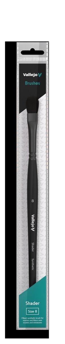 VALLEJO B06008 - Brush - Shader - Filbert Shader Flat Synthetic No. 8