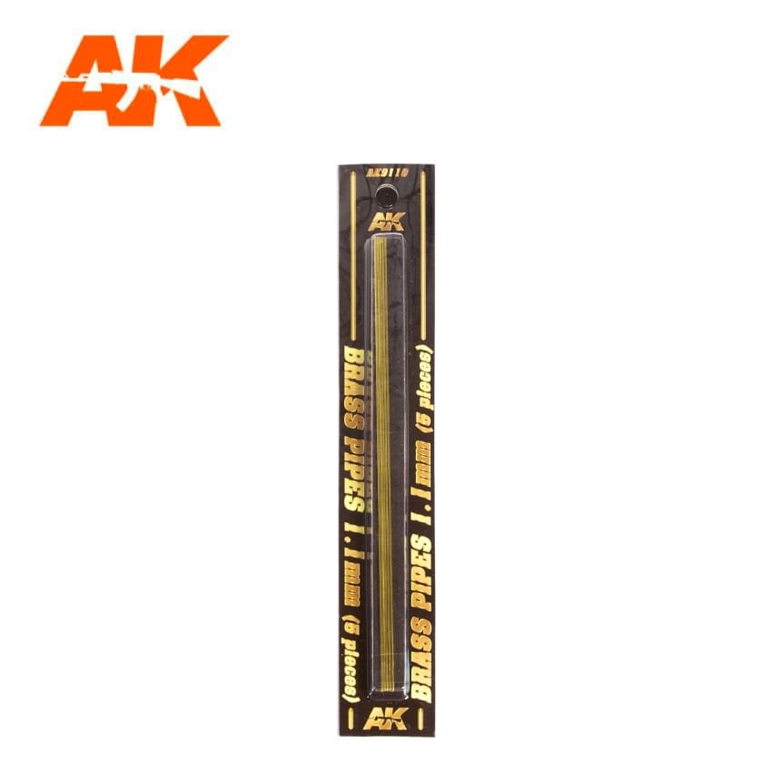 AK Interactive AK9110 BRASS PIPES 1.1MM Ø. 5 UNITS. – imagen 2
