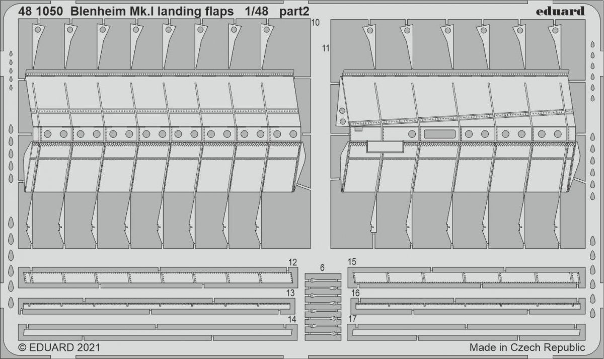 Eduard 481050 Blenheim Mk.I landing flaps AIRFIX 1/48 – zdjęcie 2