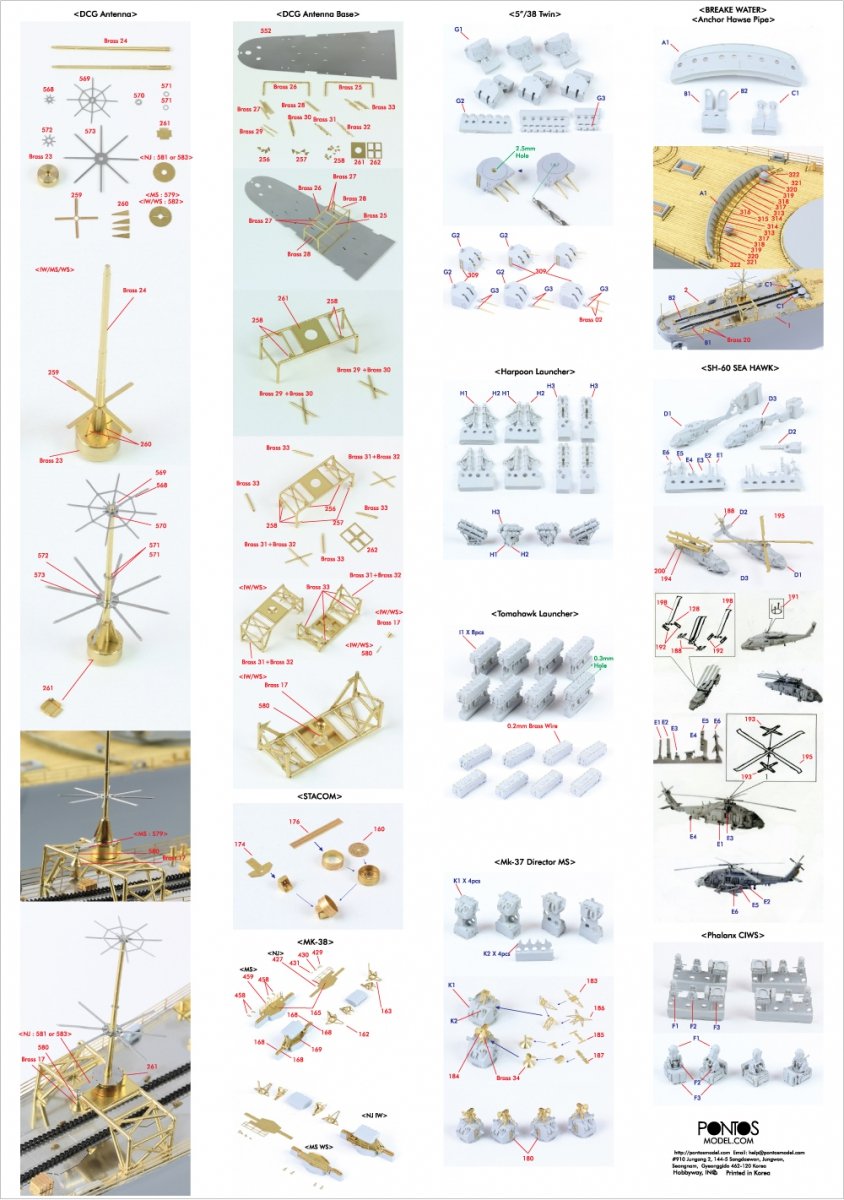 Pontos 35007F1 USS BB-61 Iowa 1984 Kit de détails (1/350) – image 5