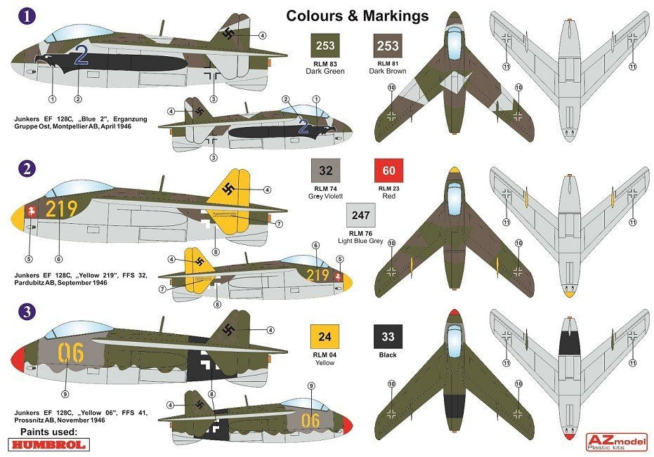 AZ Model AZ7622 Junkers EF 128C „Advanced trainer“ 1/72 – Bild 2