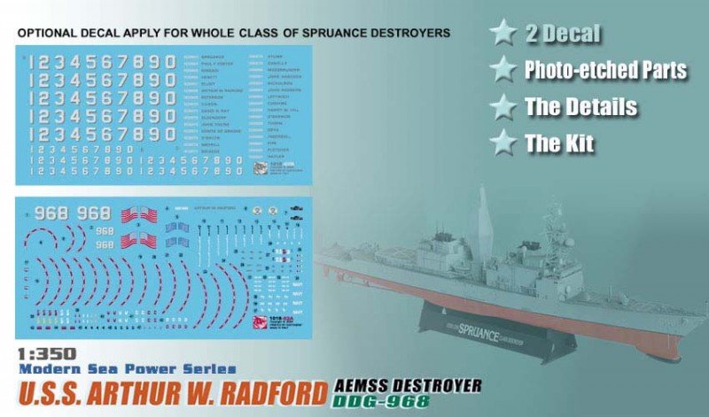 Dragon 1018 U.S.S. Arthur W Radford Aemss 1/350 – immagine 4