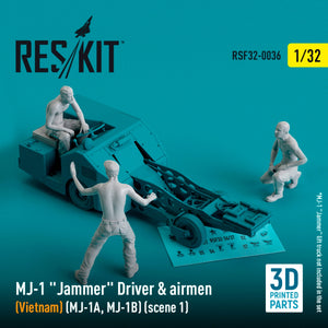 RESKIT RSF32-0036 MJ-1 Jammer Driver airmens (Vietnam) (MJ-1A,MJ-1B) (scene 1) (3 pcs) (3D Printed) 1/32 – image 2