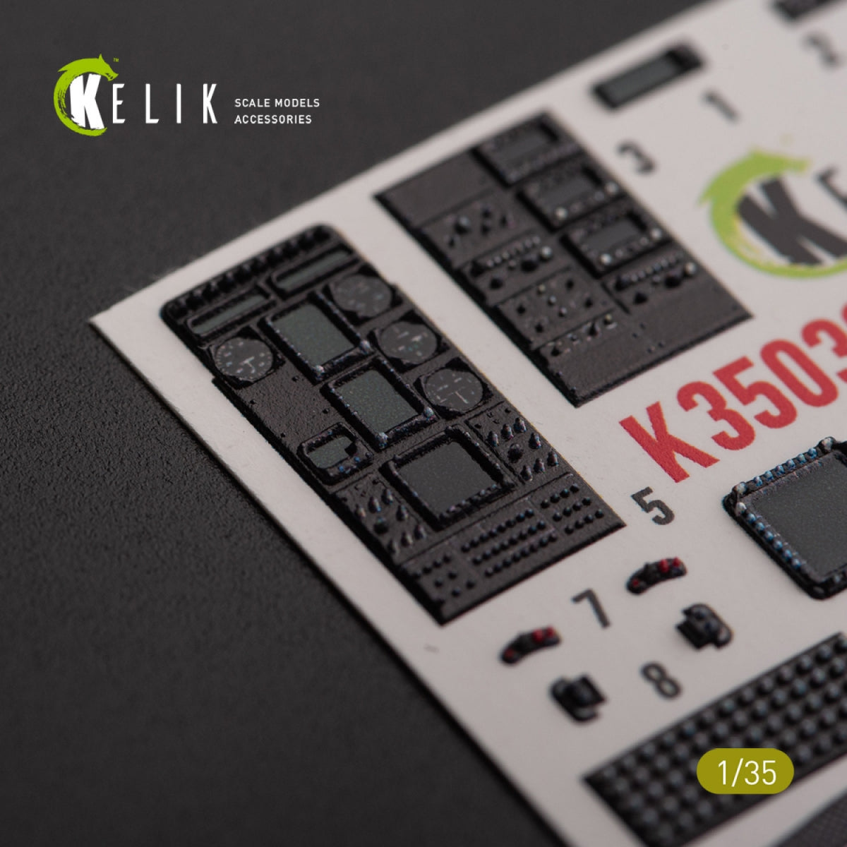 KELIK K35033 AH-6J/MH6J Little Bird interior 3D decals for Zimi models/KittyHawk 1/35 – immagine 2