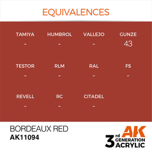 AK Interactive AK11094 BORDEAUX RED – STANDARD 17ml – Bild 3