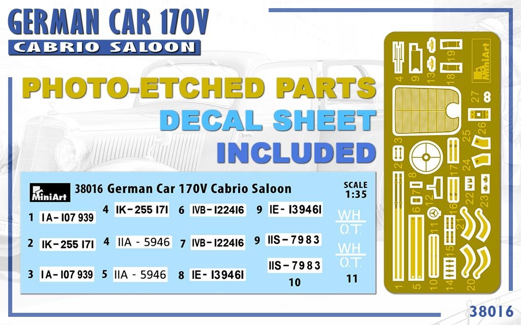 MiniArt 38016 GERMAN CAR 170V CABRIO SALOON 1/35 – Bild 13