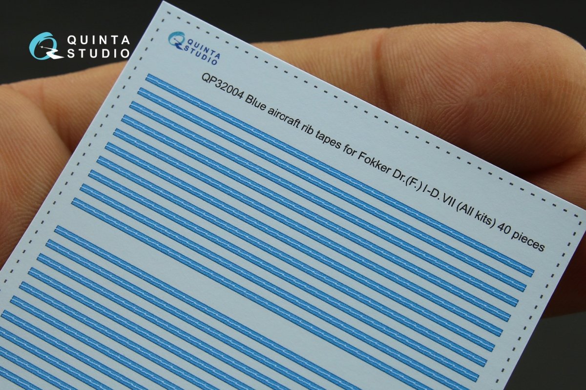 Quinta Studio QP32004 Blue rib tapes Fokker Dr. (F.)I-D.VII (for All kit) 1/32 – Bild 3