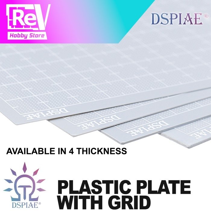 DSPIAE PC-10GY Plastic Card For Modelling 1.0mm - Plastikowa płytka – immagine 2